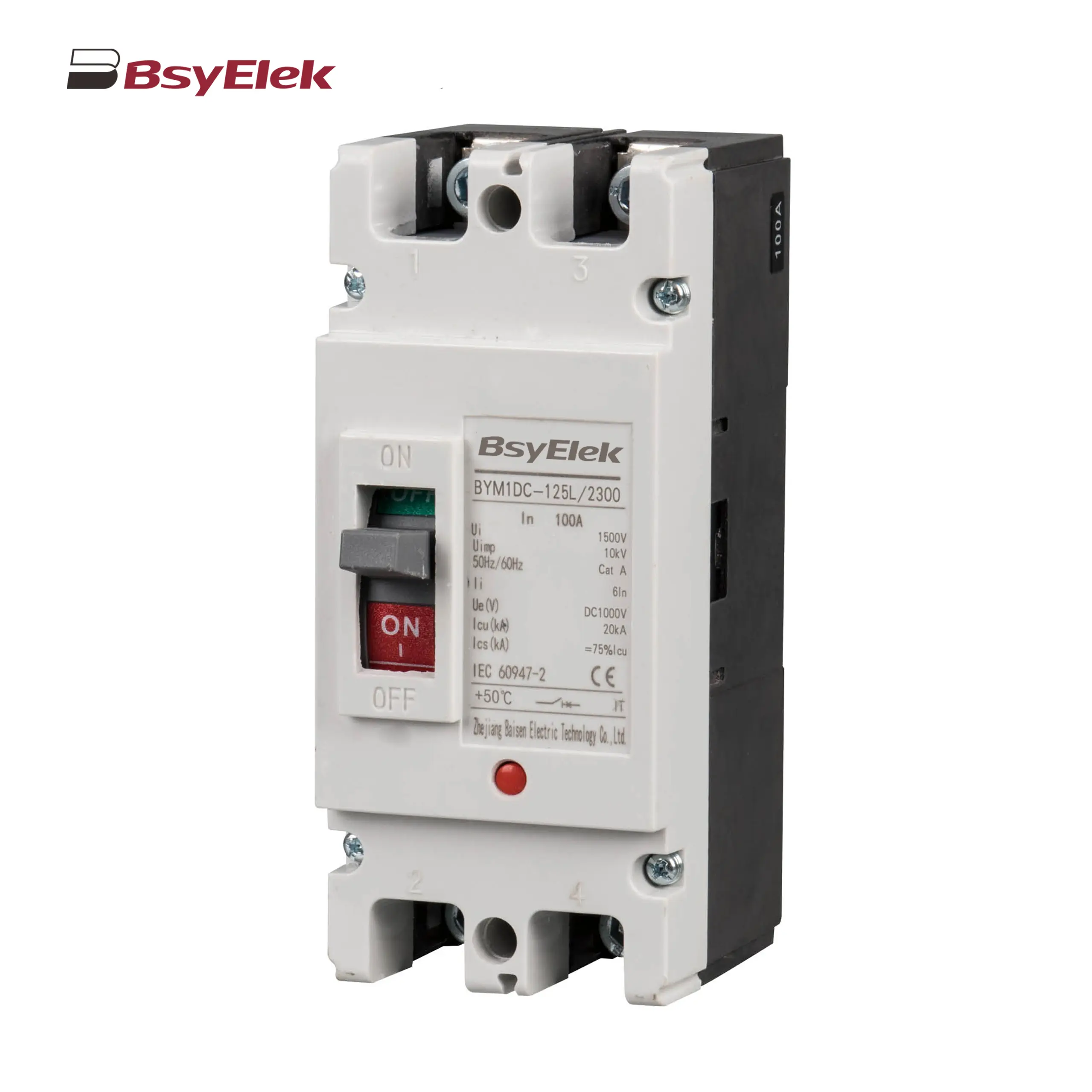 BYM1DC MCCB 1000VDC Thermal Magnetic Type DC Molded Case Circuit Breaker