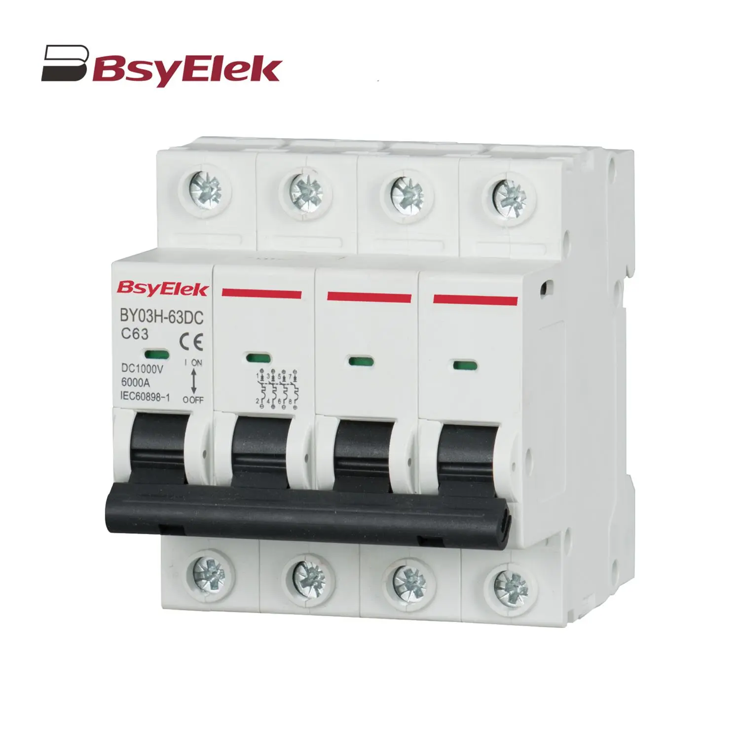 BY03H-63DC MCB 6kA DC Miniature Circuit Breaker