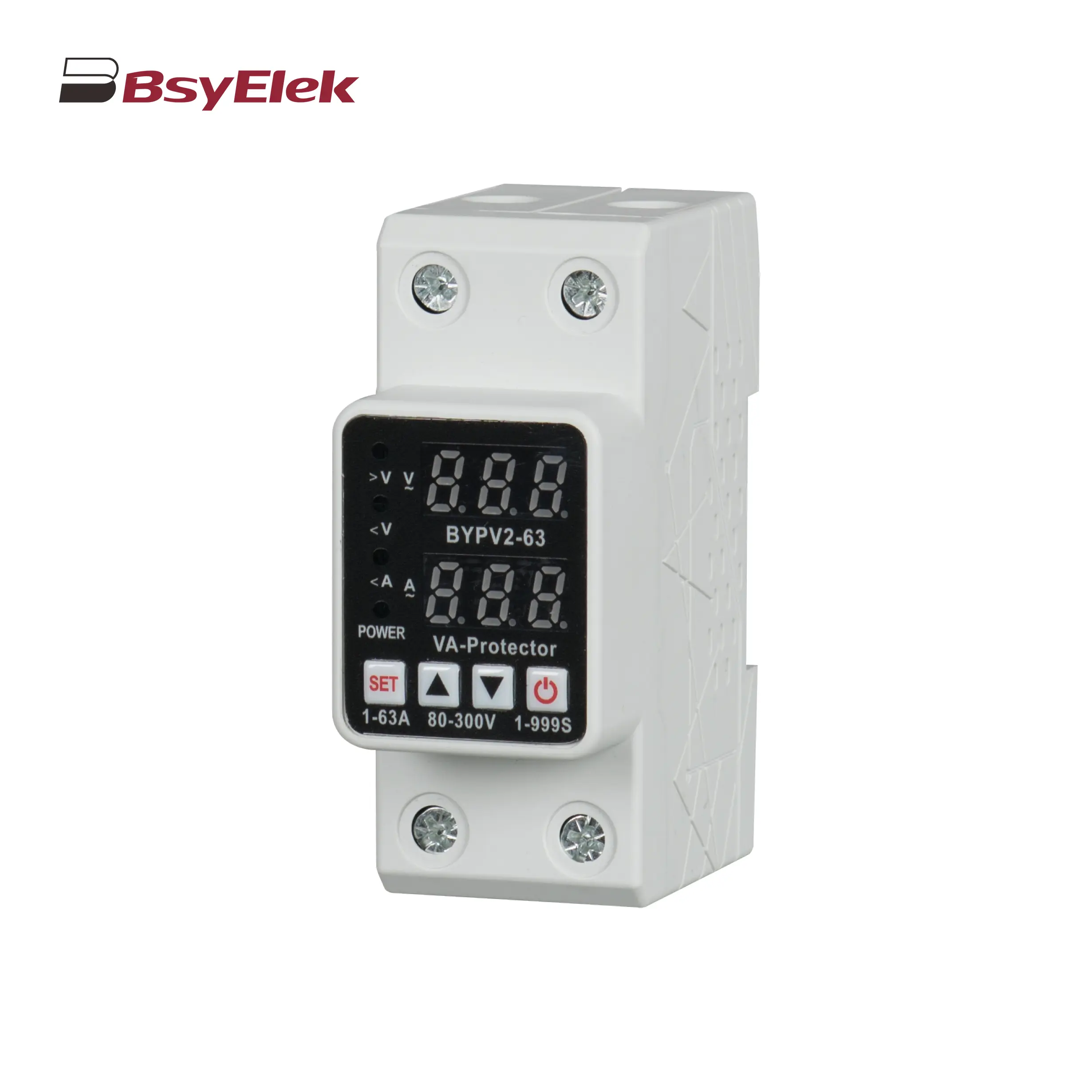 BYVP2-63 40A 63A Adjustable Dual Display Overvoltage and Undervoltage Protector
