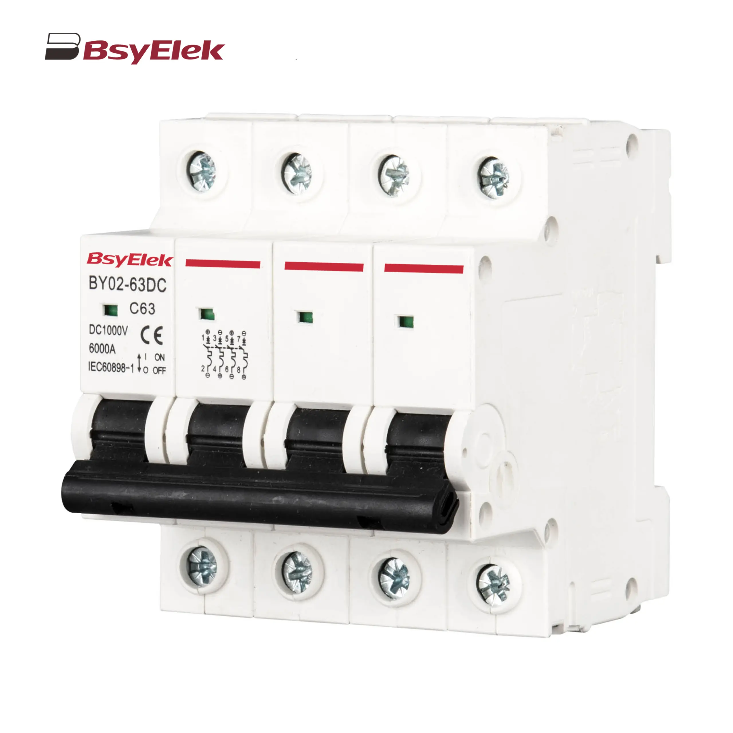 BY02-63DC MCB 3kA DC Miniature Circuit Breaker