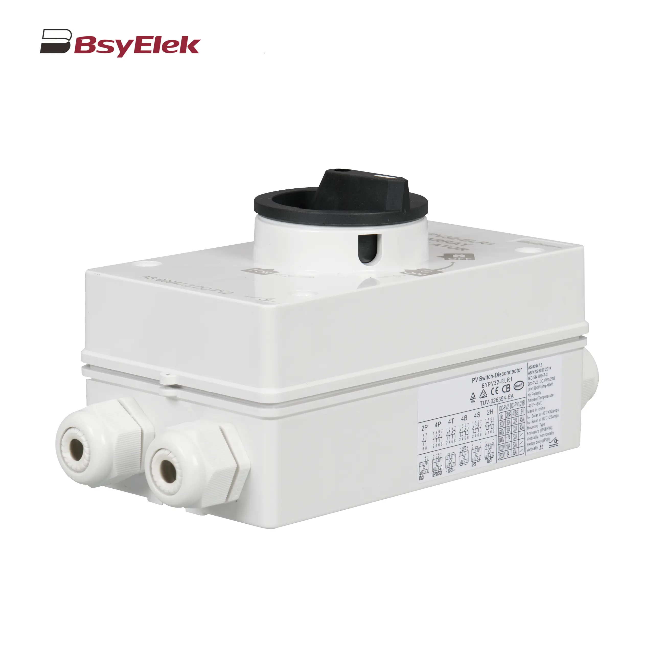 BYPV-ELR1 PV Isolator Switch with Enclosed Version