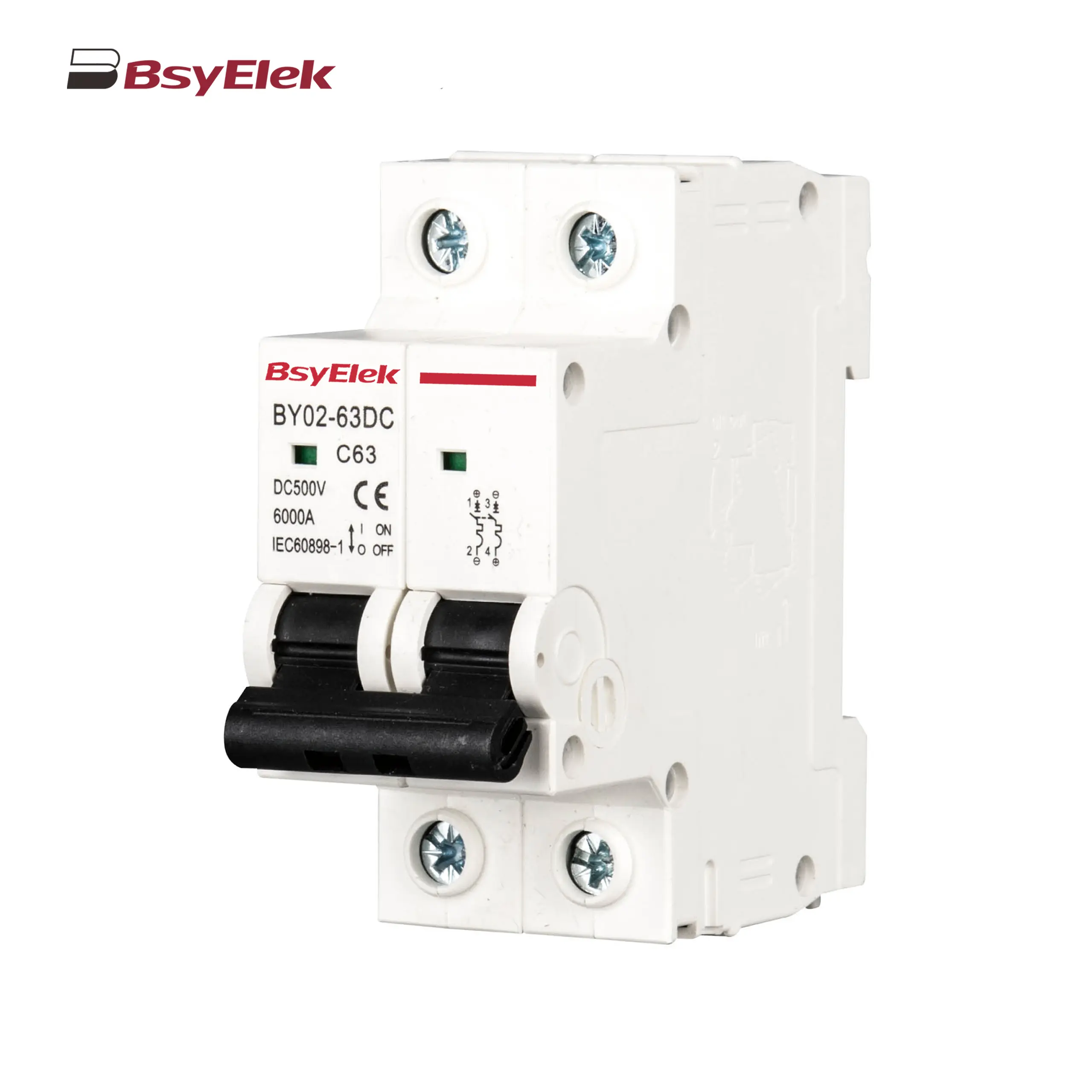 BY02-63DC MCB 3kA DC Miniature Circuit Breaker