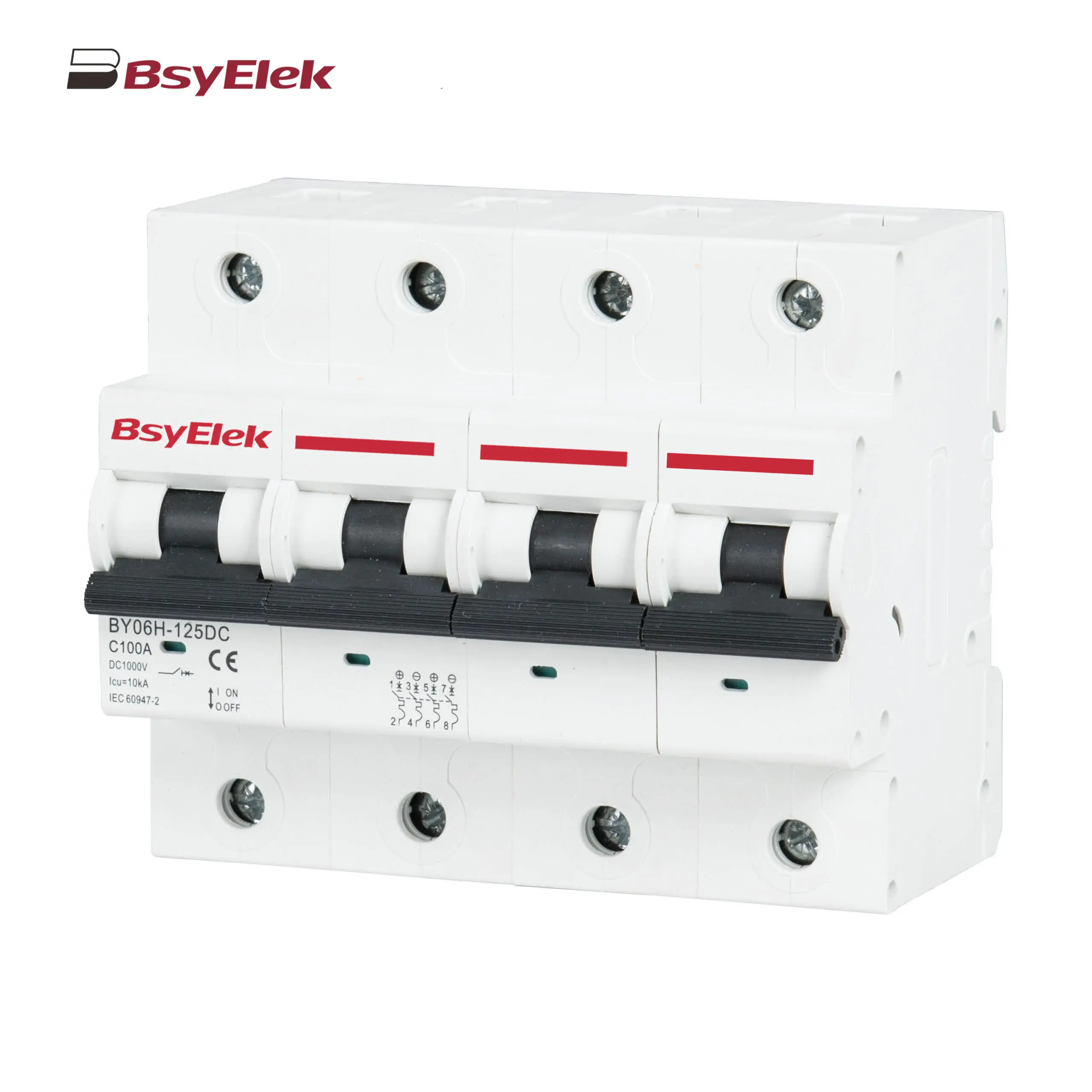 BY06H-125DC MCB 10-15kA DC Miniature Circuit Breaker