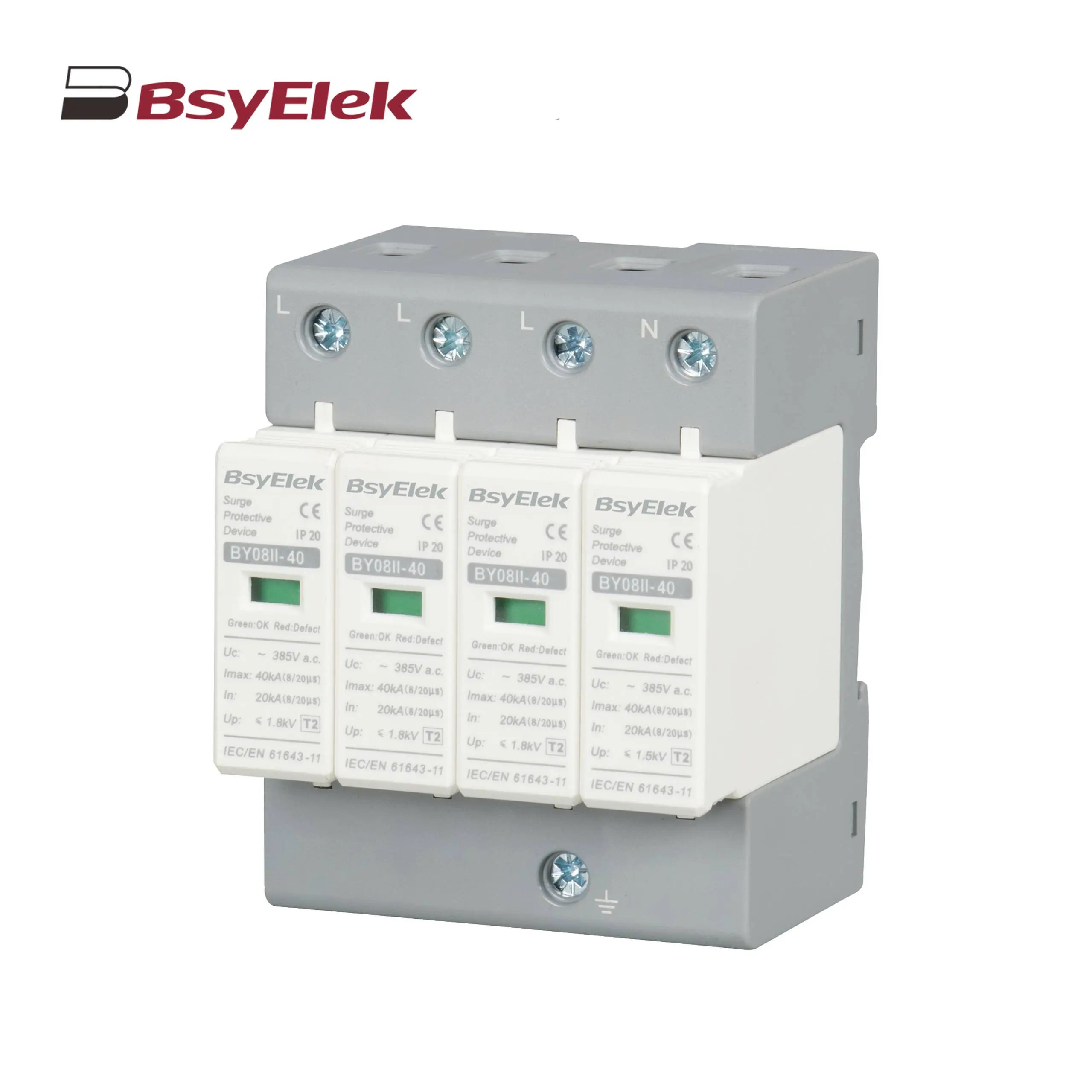 BY08II-40 SPD Class T2 Imax 40KA Surge Protective Device