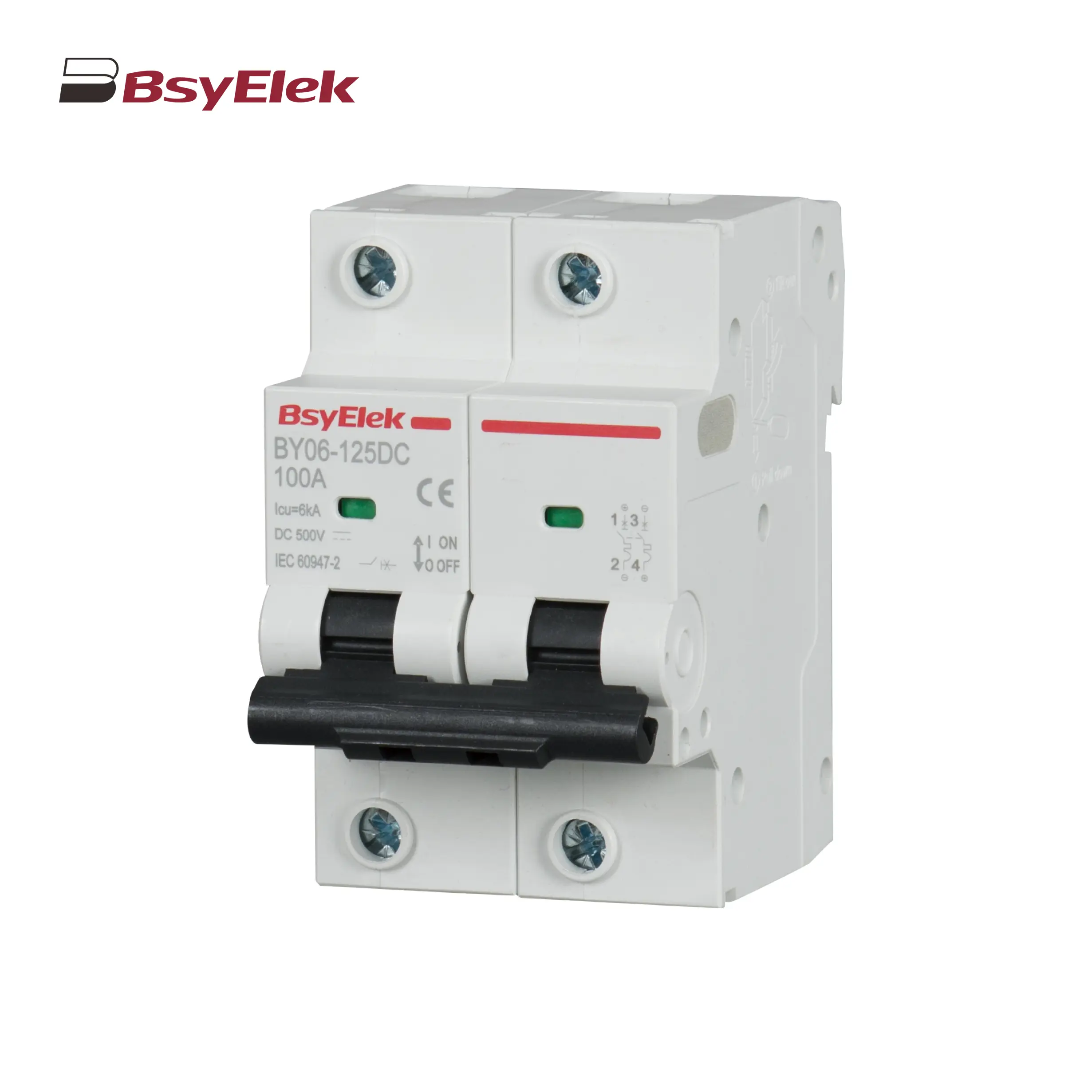 BY06-125DC MCB 6kA DC Miniature Circuit Breaker
