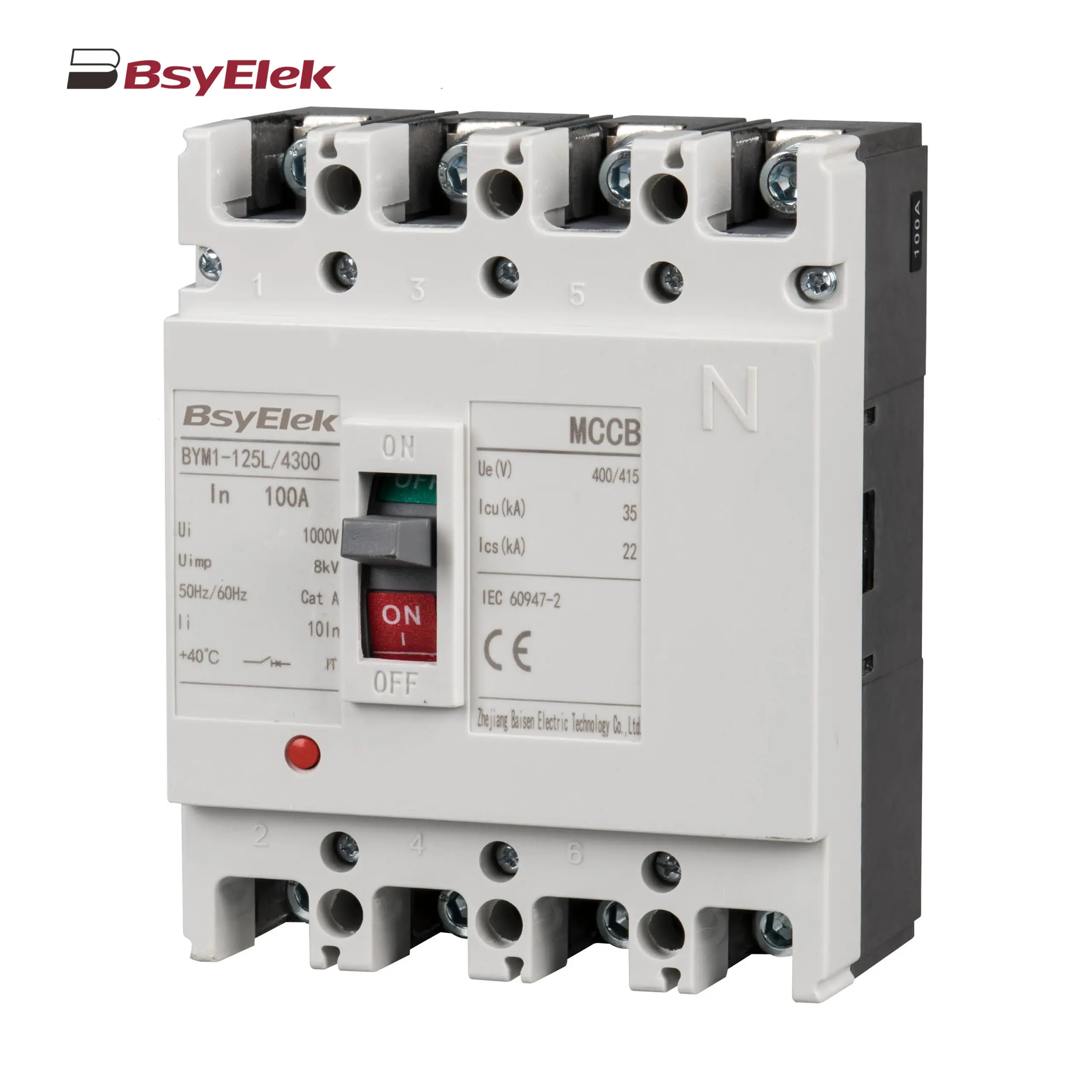 BYM1 MCCB Thermal Magnetic AC Molded Case Circuit Breaker