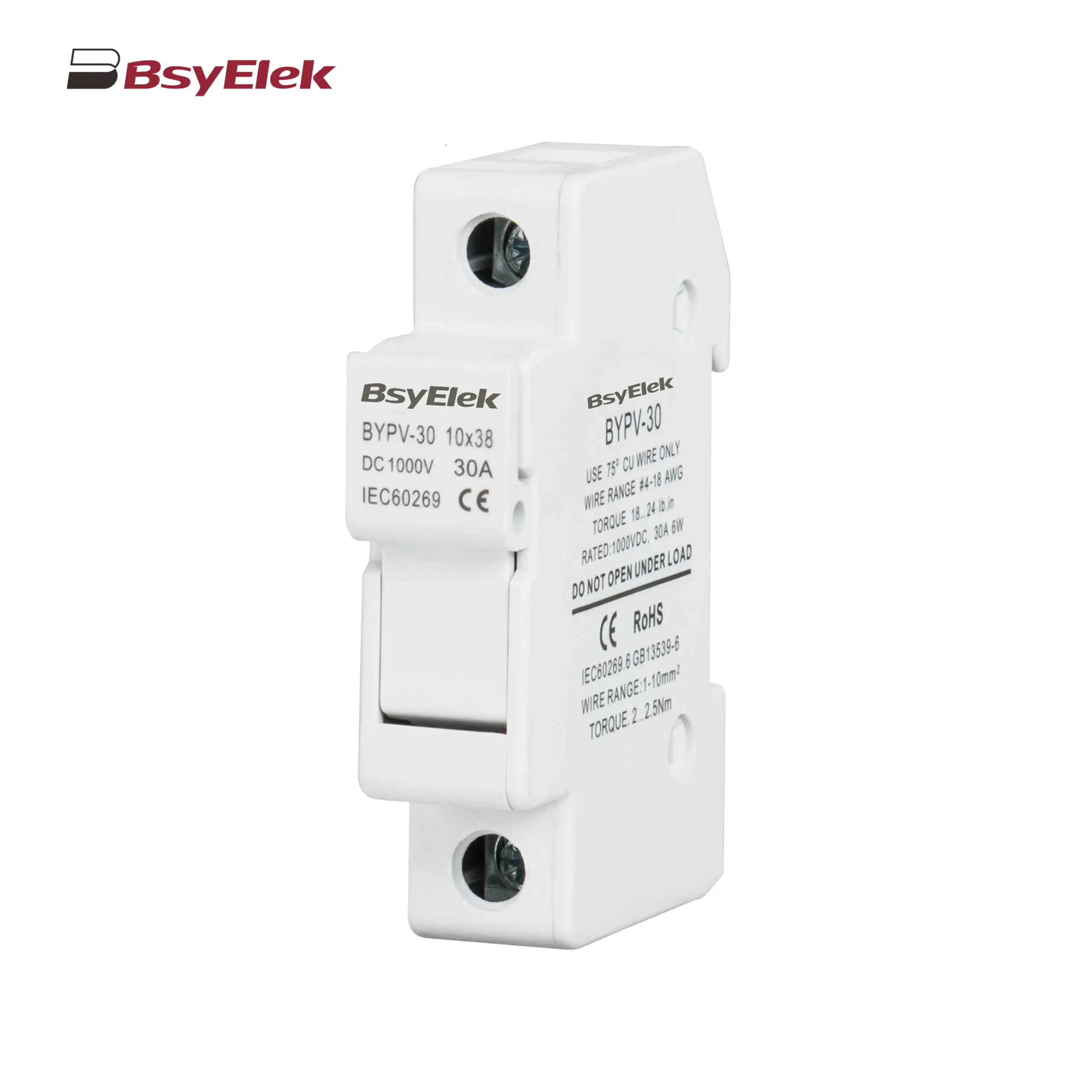 BYPV-30 1000VDC 32A Fuse Holder with 10x38mm Fuse Link