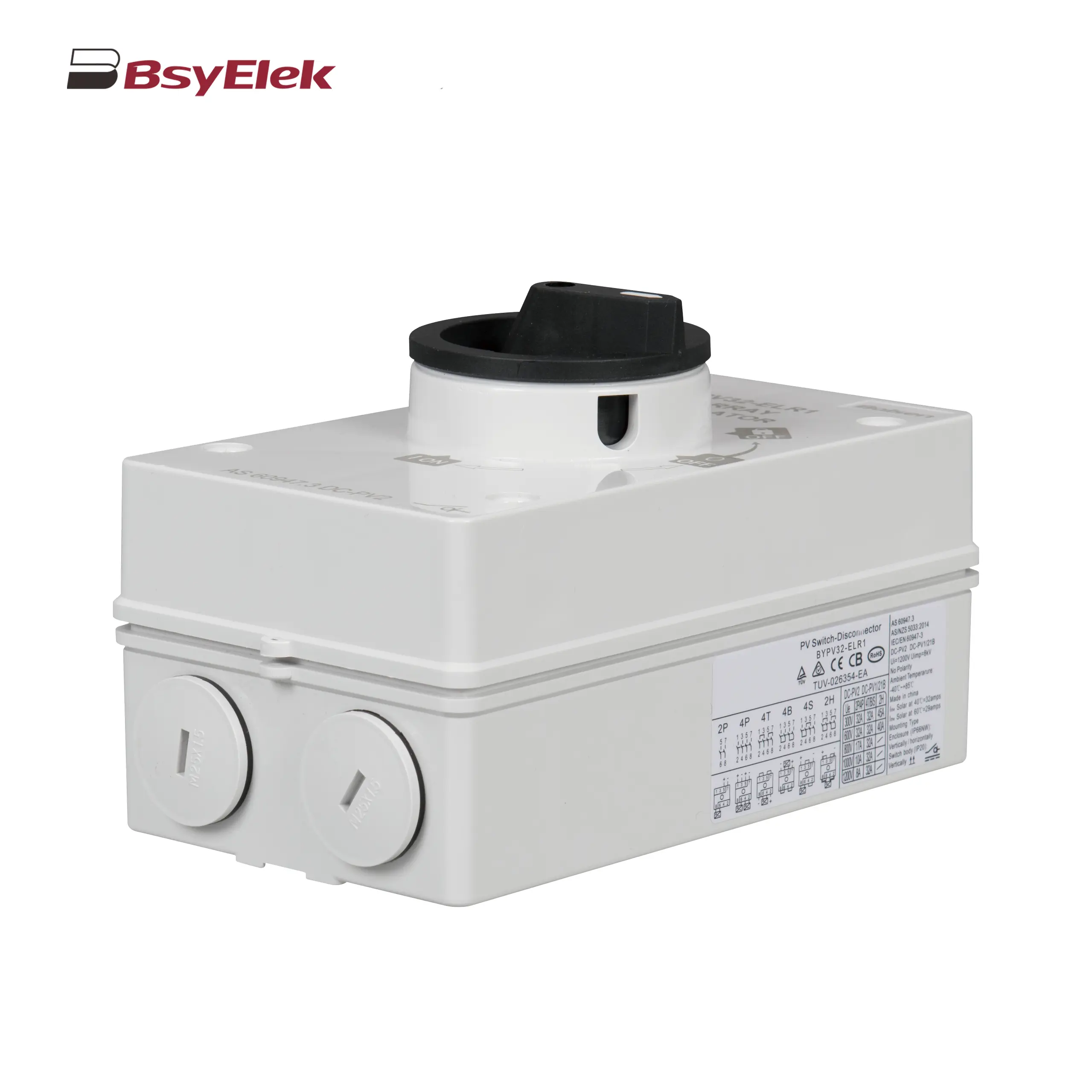BYPV-ELR1 PV Isolator Switch with Enclosed Version