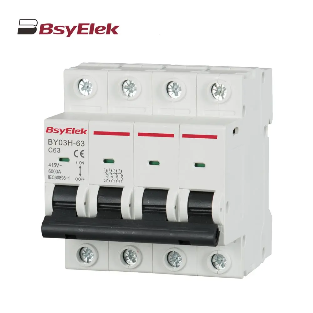 BY03H-63 MCB 6KA Miniature Circuit Breaker